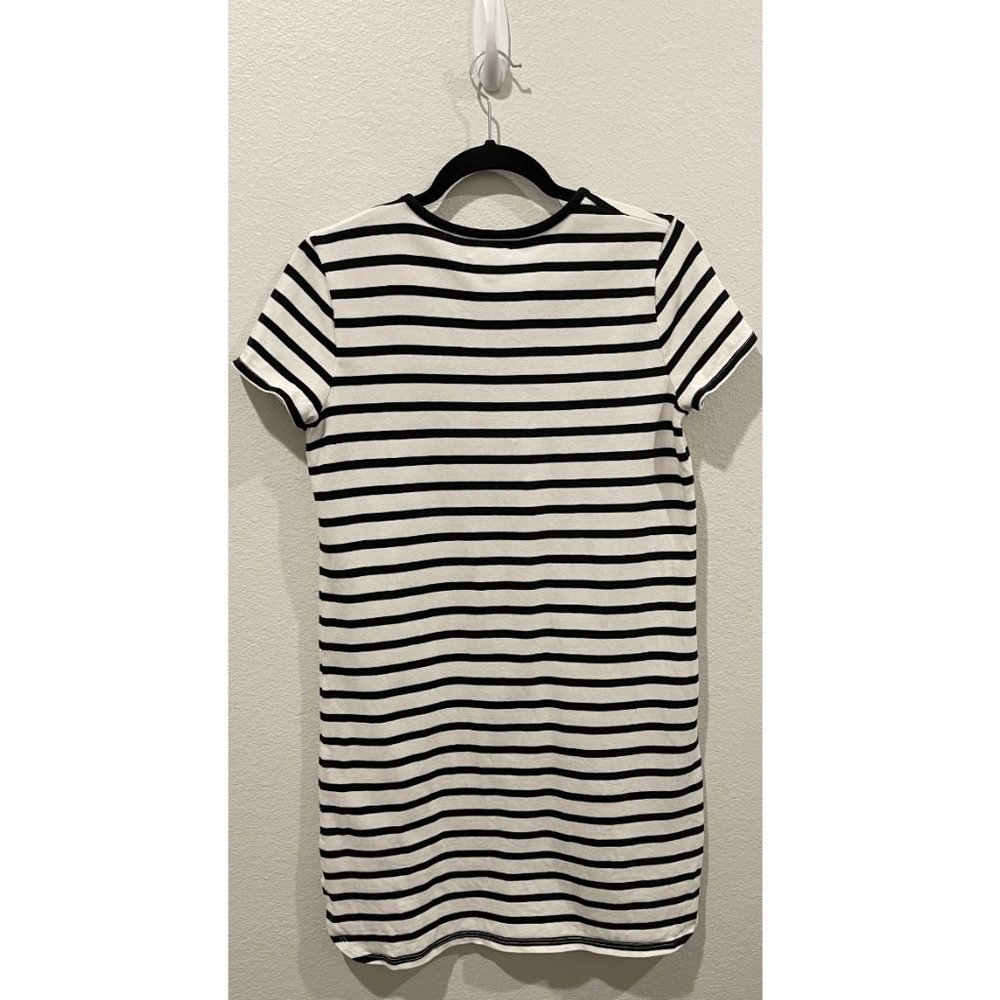 MADEWELL Black And White Striped Mini Dress - Picture 3 of 5
